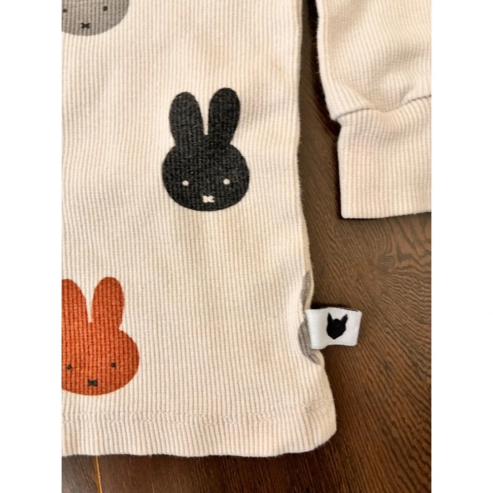 Tobias‎ & the Bear Miffy Bunny Ribbed Knit Pajama Set Kids 3T 2PC
